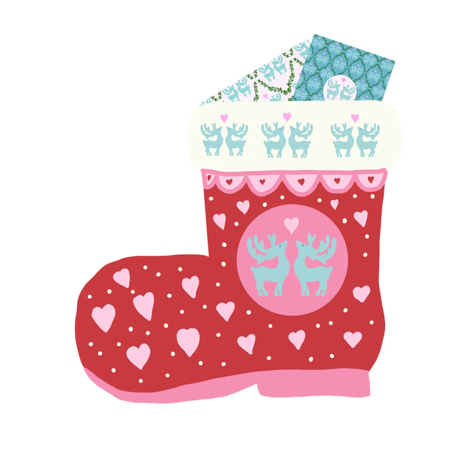 Weihnachtsstiefel poster con telaio in plastica da Miris bunte Modewelt