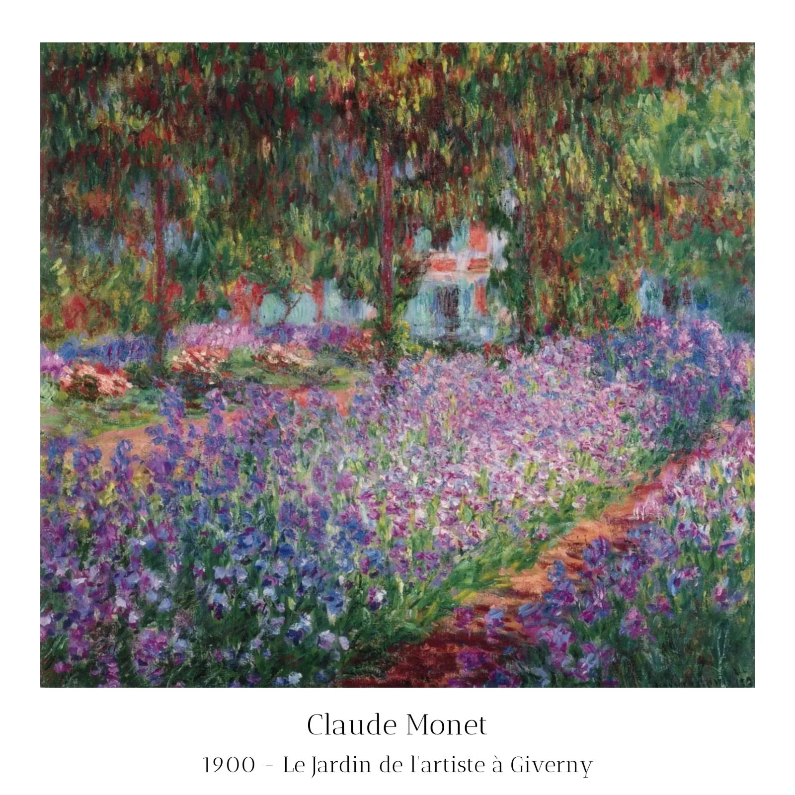 Claude Monet - 1900 - Der Garten des Künstlers in Giverny Poster von fanny-bianca