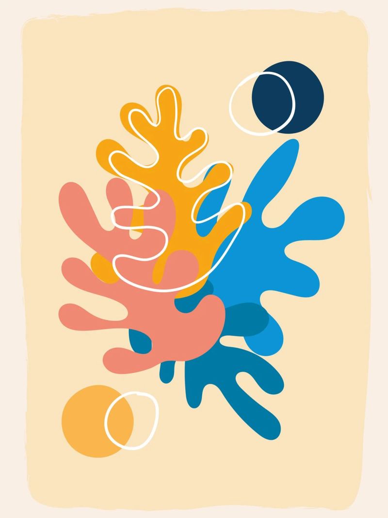 Colourful abstraction - Matisse-inspired design poster by Whole©