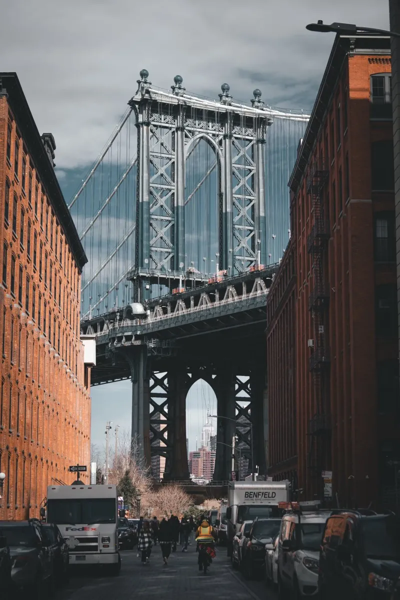 Ponte di Manhattan su DUMBO Brooklyn poster da fokusfernweh