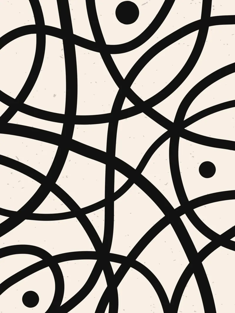 Geometric boho line design - modern & timeless canvas by Whole©