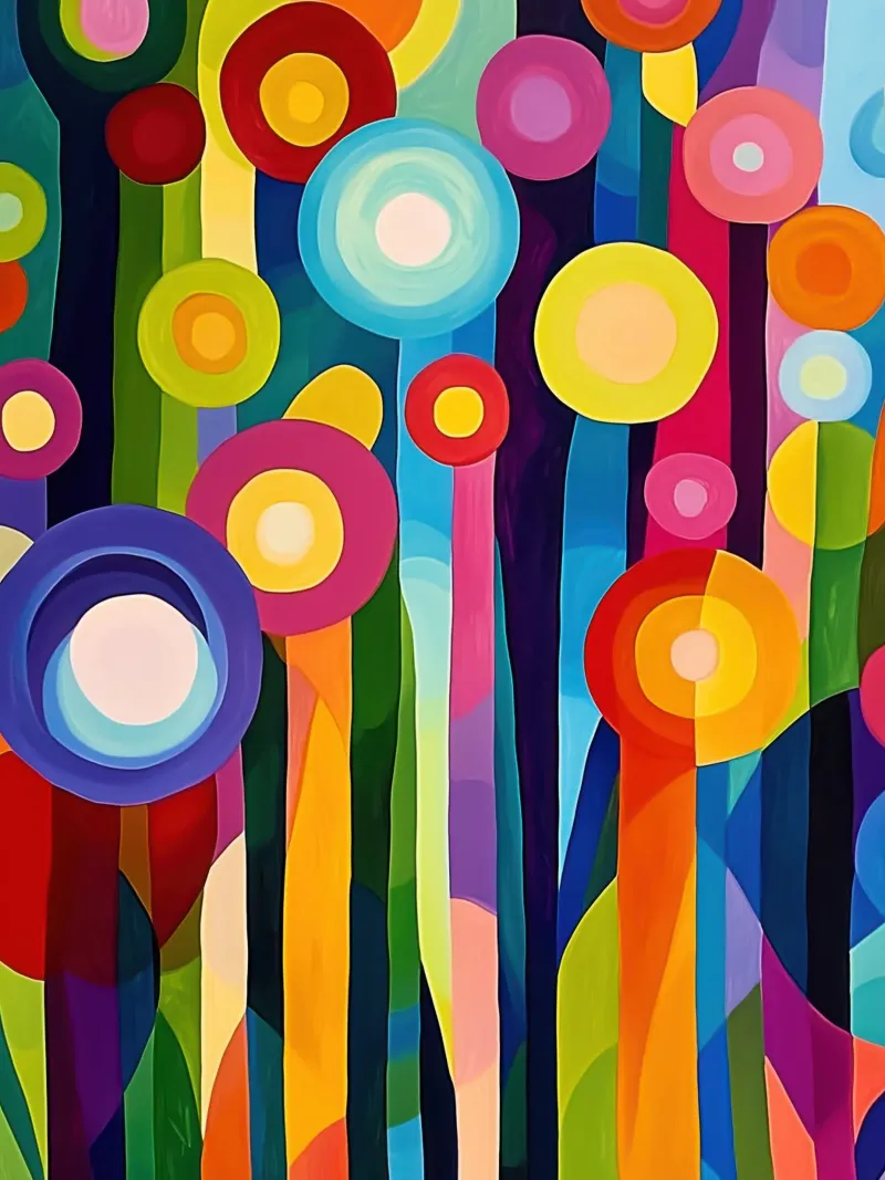 Optimistic Abstract Joy of Life Summer Meadow canvas by Autofocus
