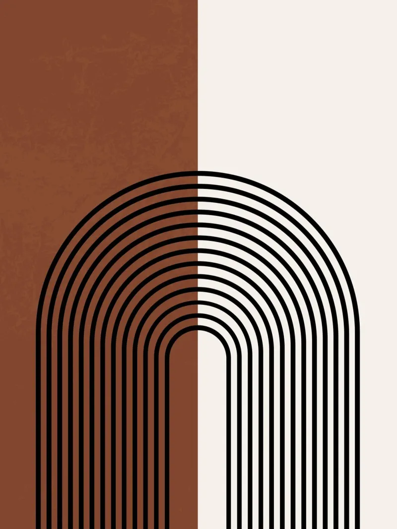 Linee semicircolari Boho - moderne e minimaliste pellicola backlit da Whole©
