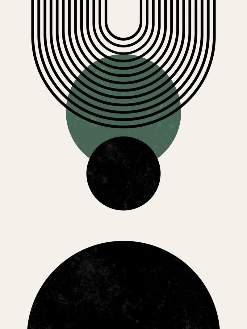 Boho circles & lines - timeless & elegant canvas by Whole©