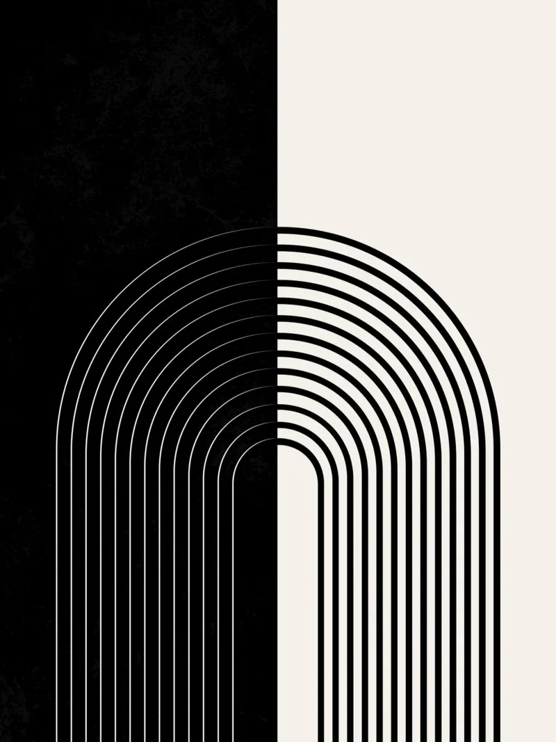 Line art minimalista - bianco e nero carta hahnemühle da Whole©