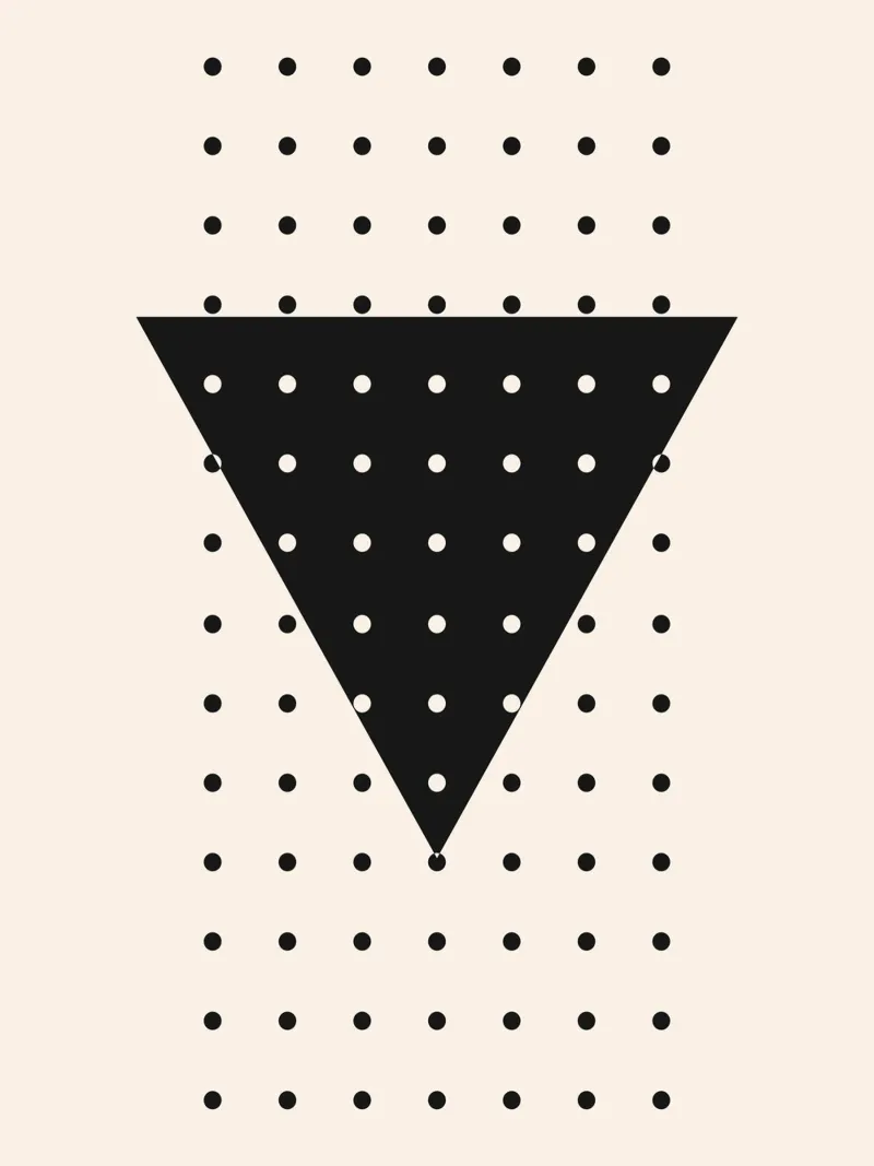 Dotted triangle - Geometric art canvas by Whole©