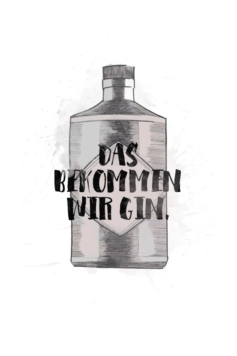 Gin poster con telaio in alluminio da KRUTH DESIGN