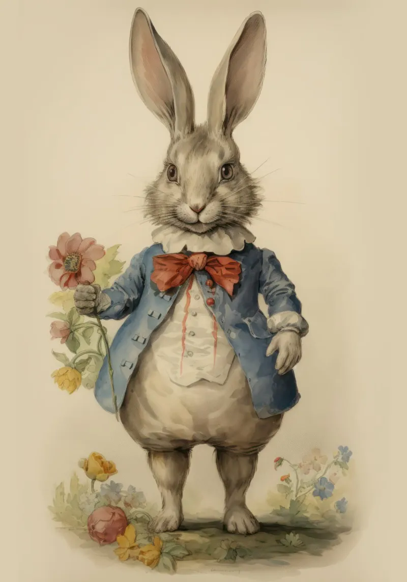 Vintage Bunny poster by IamHomeStudio