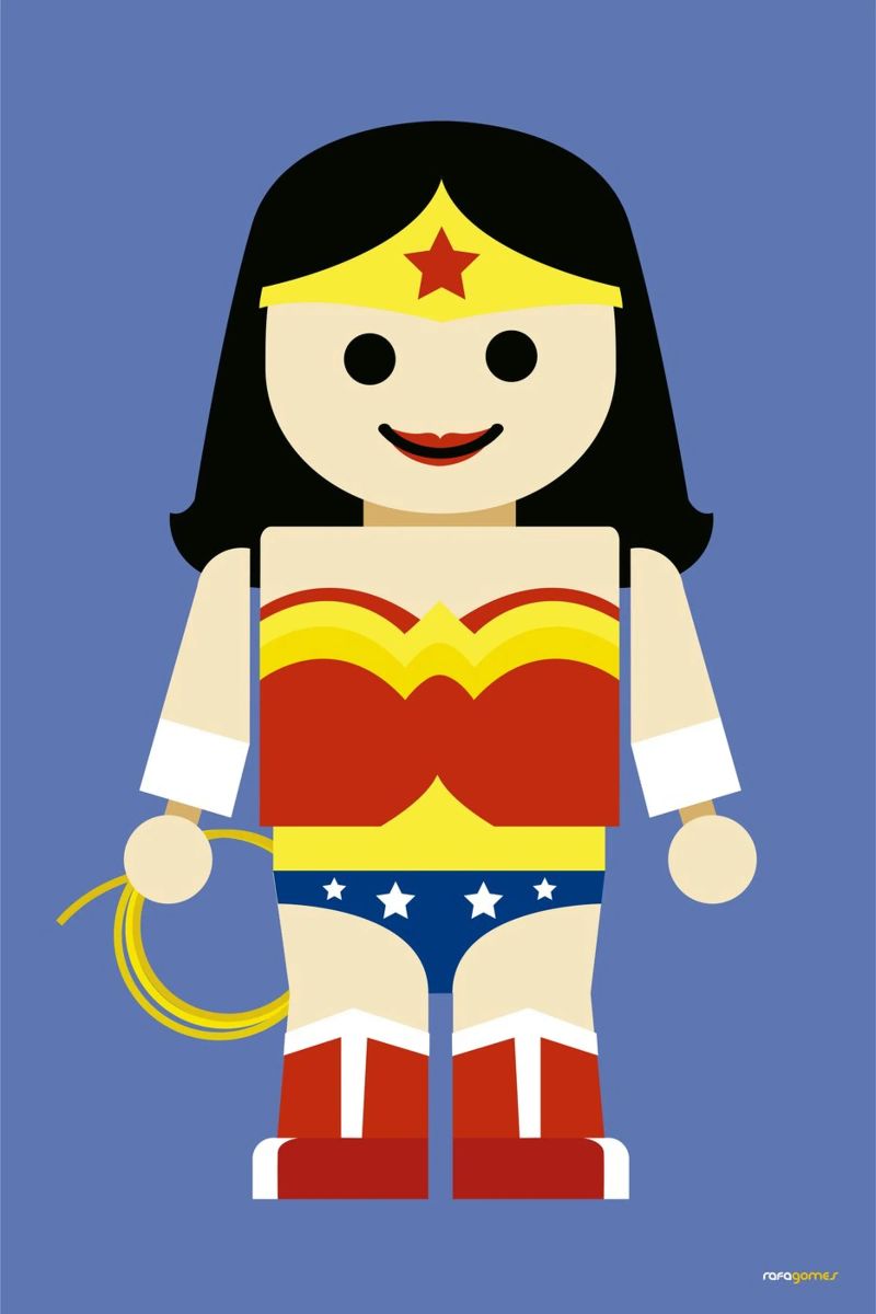 Wonder Woman Toy poster by Rafa Gomes