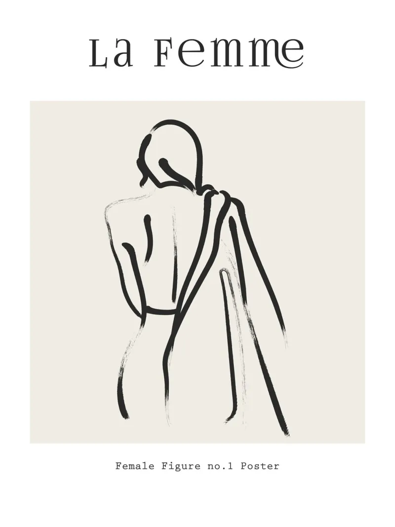 Line art femminile pellicola backlit da IamHomeStudio