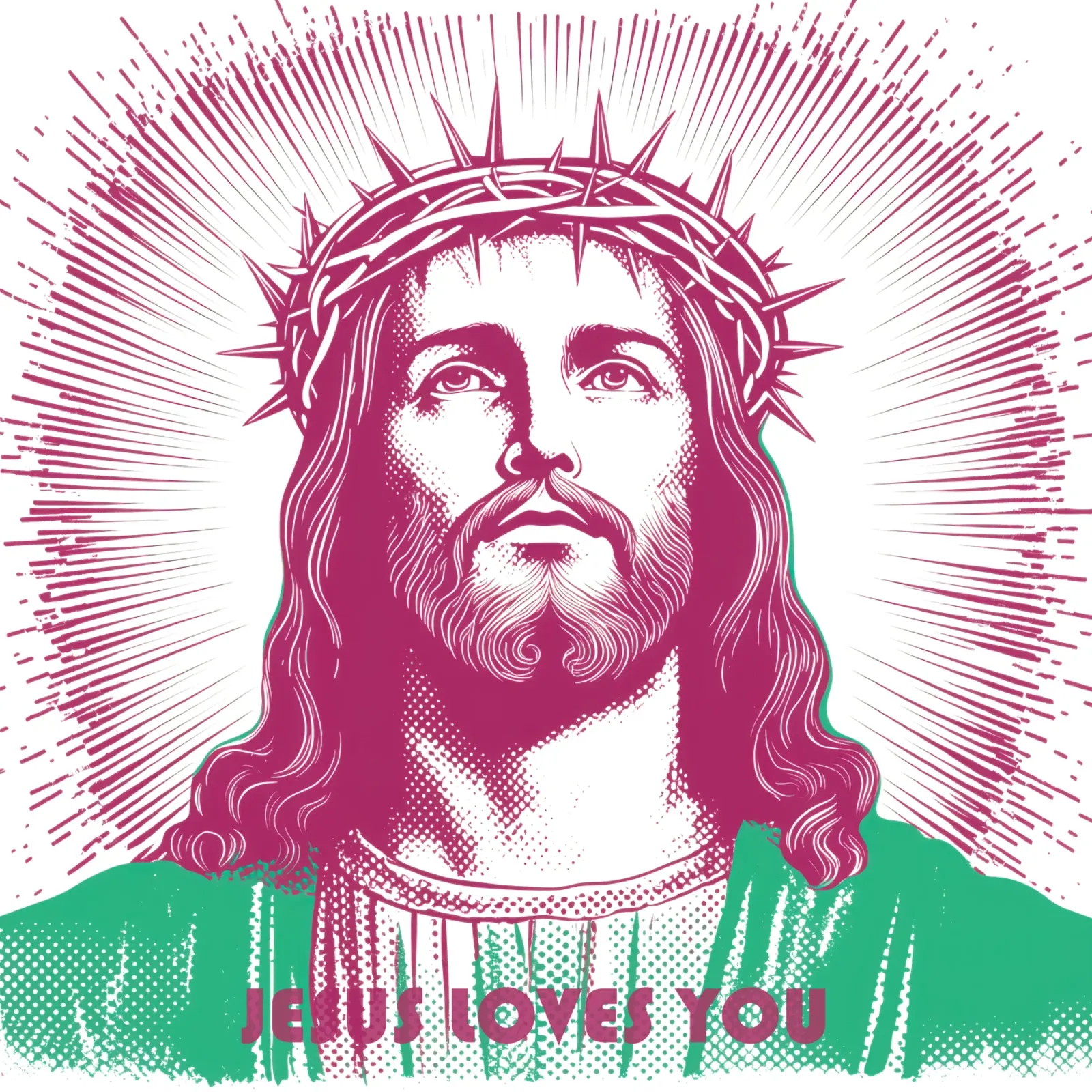 Jesus Loves You | Raster Print Design pellicola backlit da Autofocus