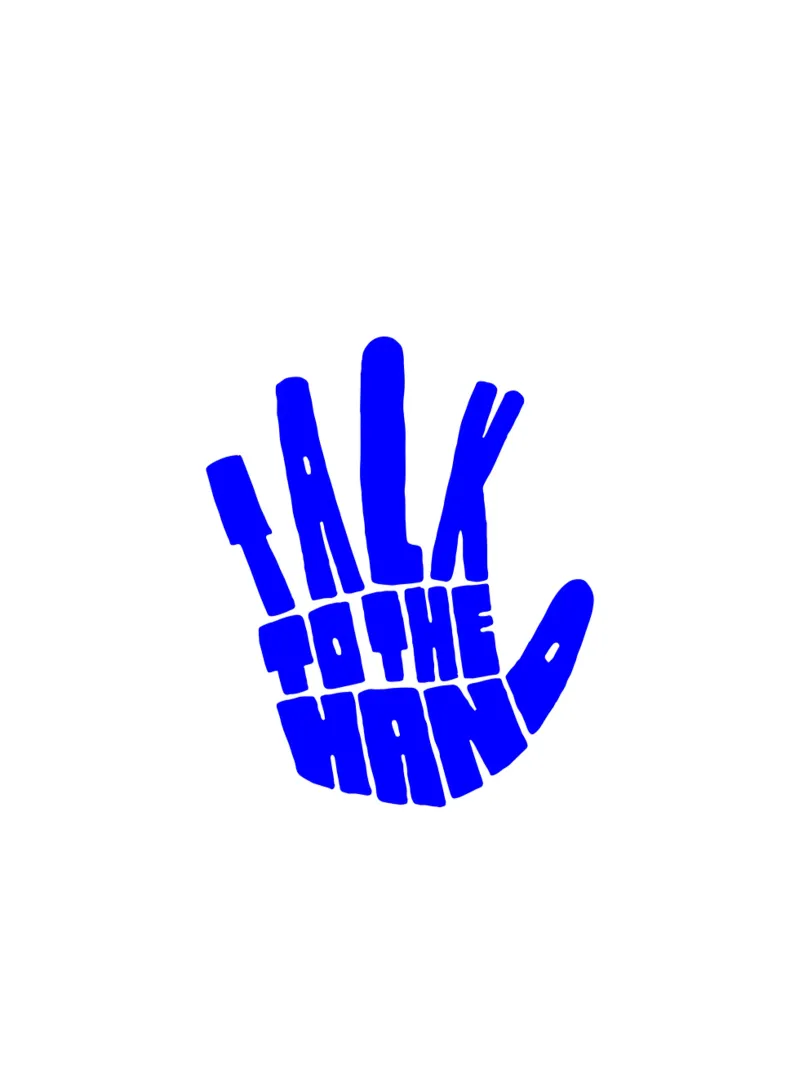 parlare con la mano, citazione motivazionale pellicola backlit da The True Type