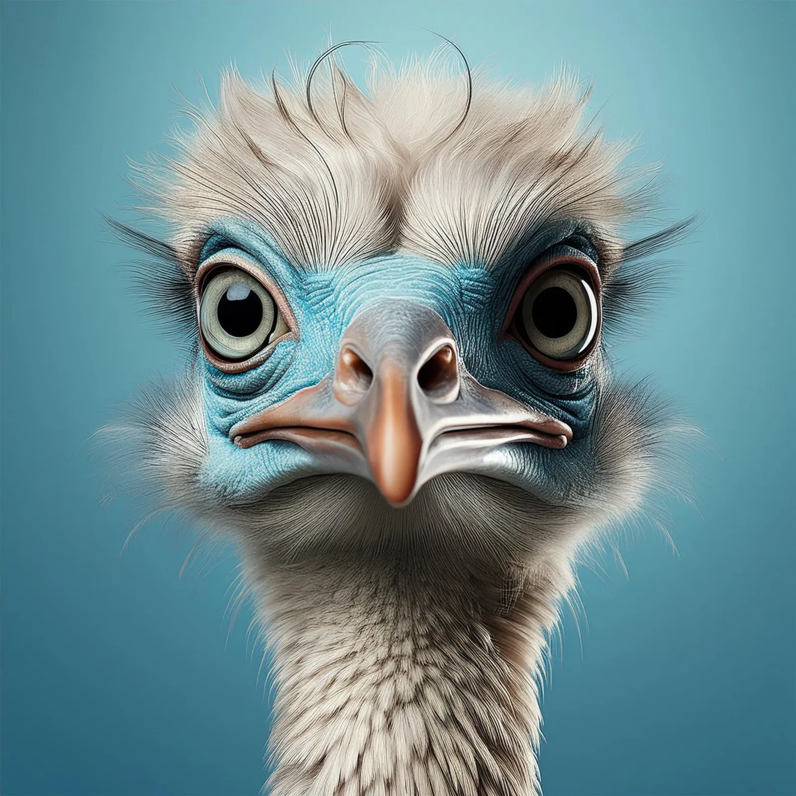 Ritratto ravvicinato di struzzo divertente | Fotografia animale unica poster da FlexiDesignsByK