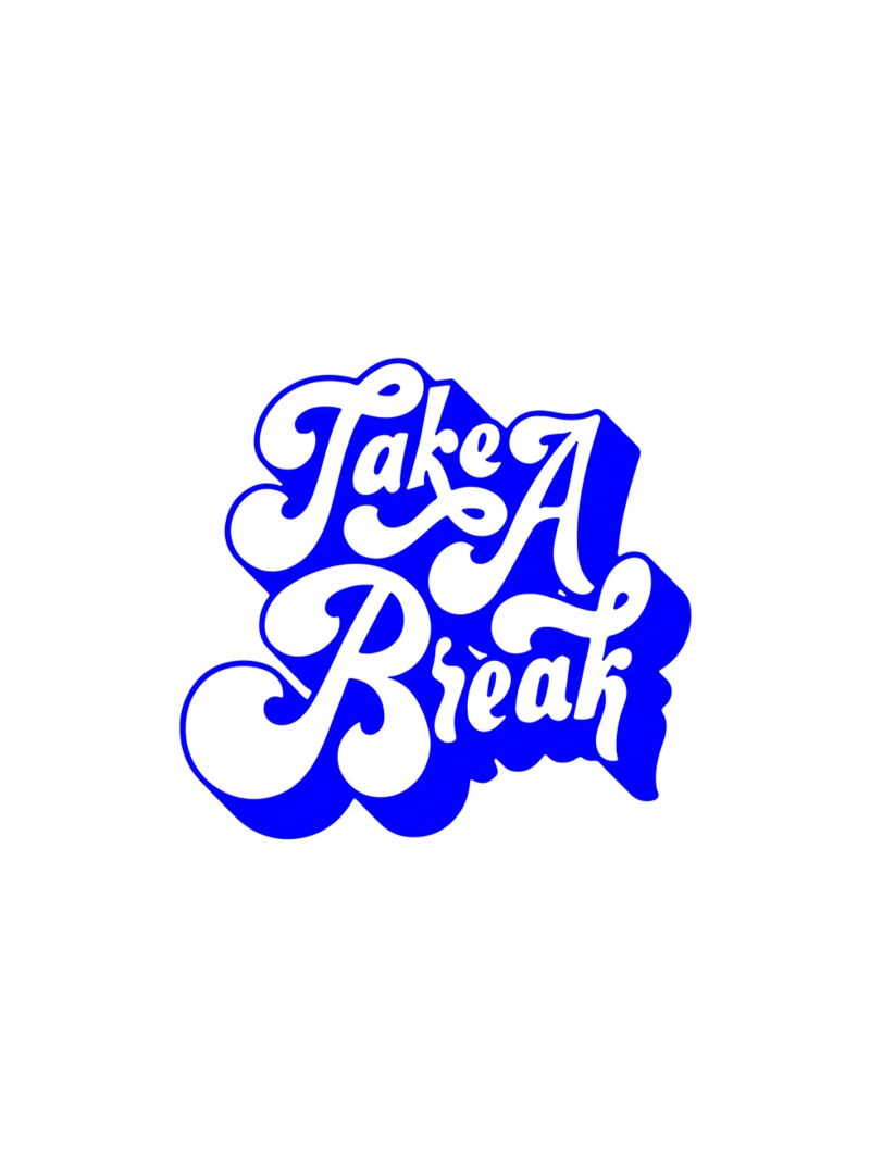 take a break, motivational statement quote canvas by The True Type