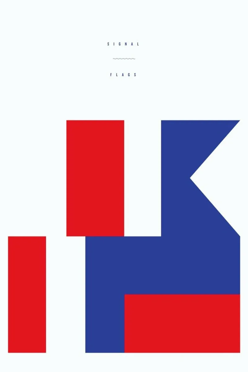 Signal Flags 3 poster con telaio in plastica da Nick Barclay