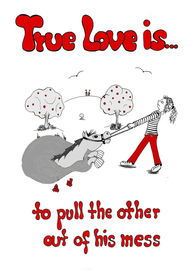"True Love is to pull the other out of his mess" pellicola backlit da Pferdemädchen