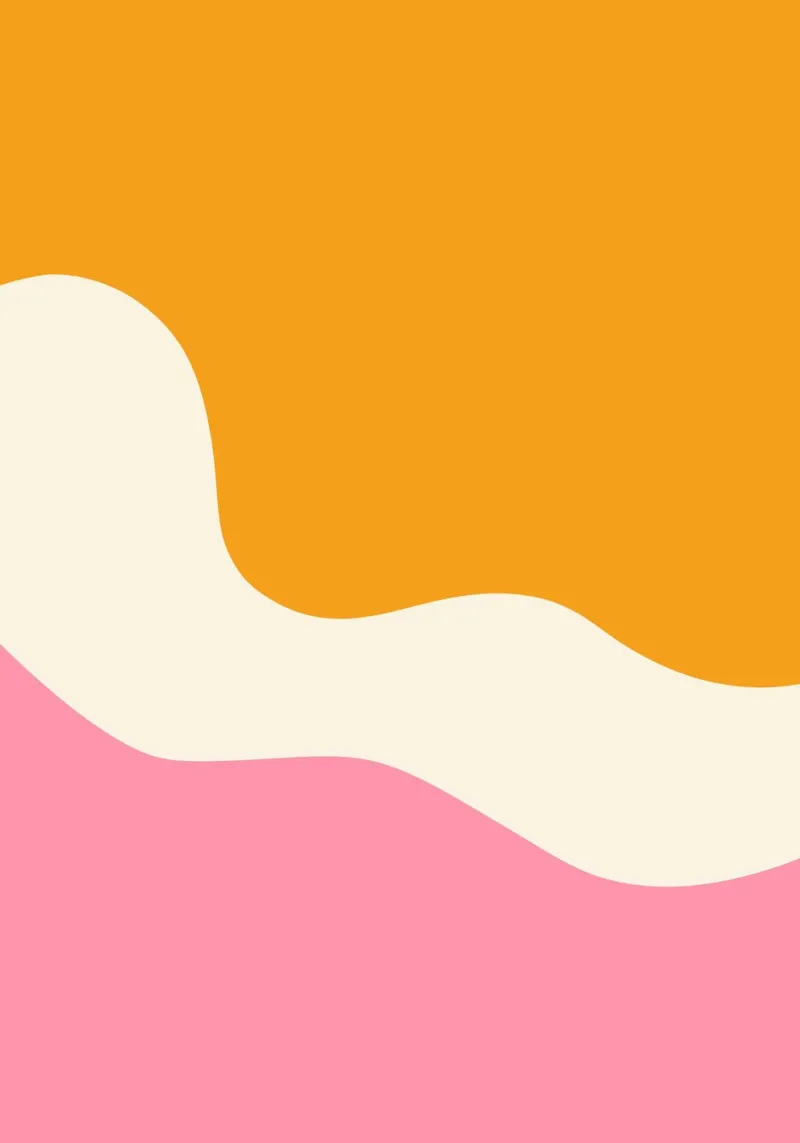 Warm retro pink poster by BAINAI