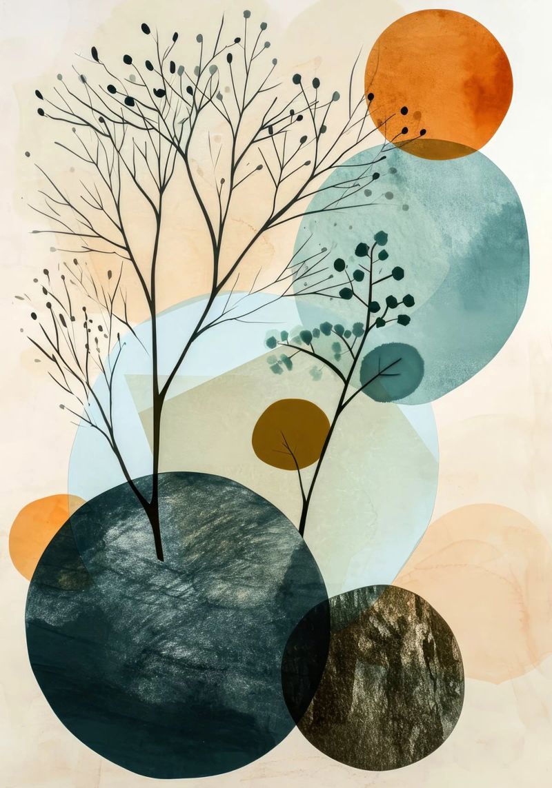 Minimalistische Entspannungskunst Leinwand von Justyna Jaszke JBJart