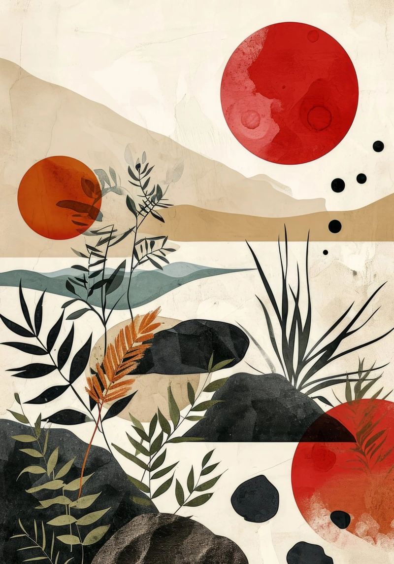 Art minimal de relaxation et de calme poster de Justyna Jaszke JBJart