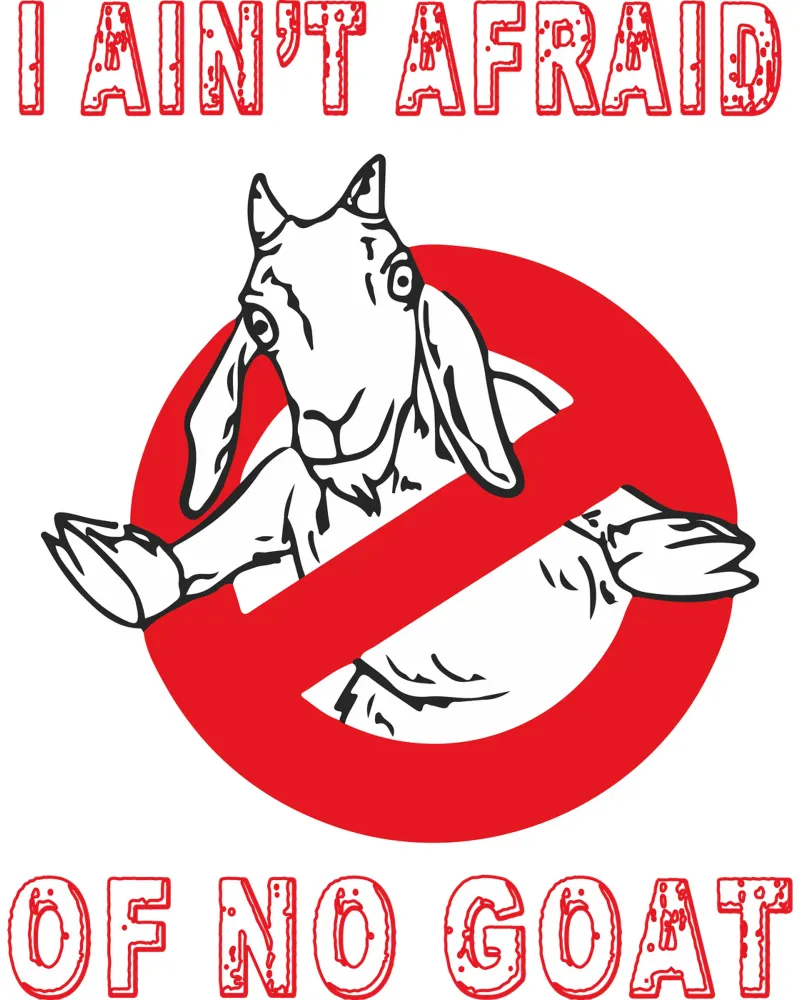 i ain't afraid of no goat canvas with Floater frame by ririedis