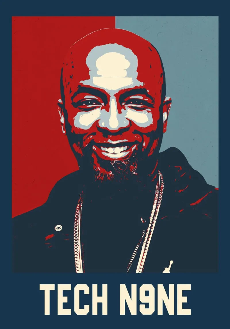 Tech N9ne pellicola backlit da HopeStudio