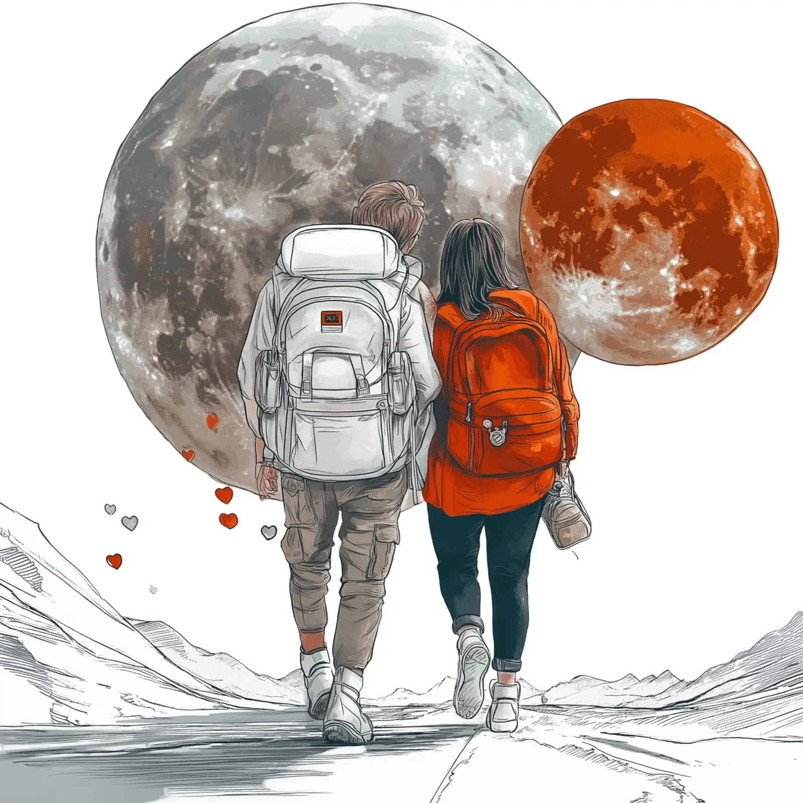 Fino alla luna e oltre! poster con telaio in alluminio da Motivate-Today