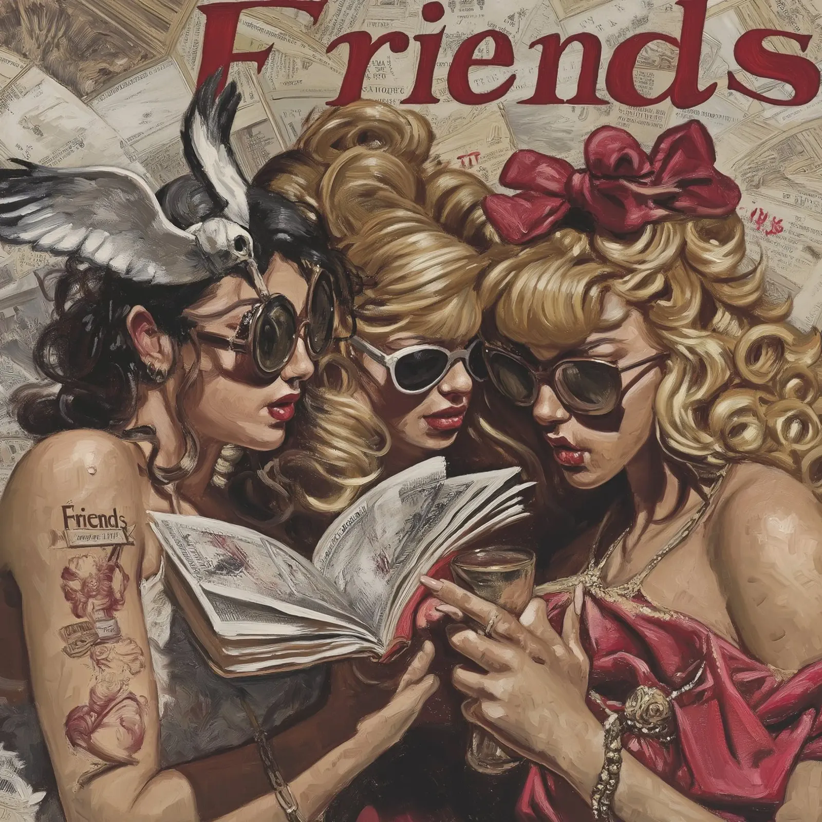 Friends Forever (2) poster with wooden frame by Motivate-Today