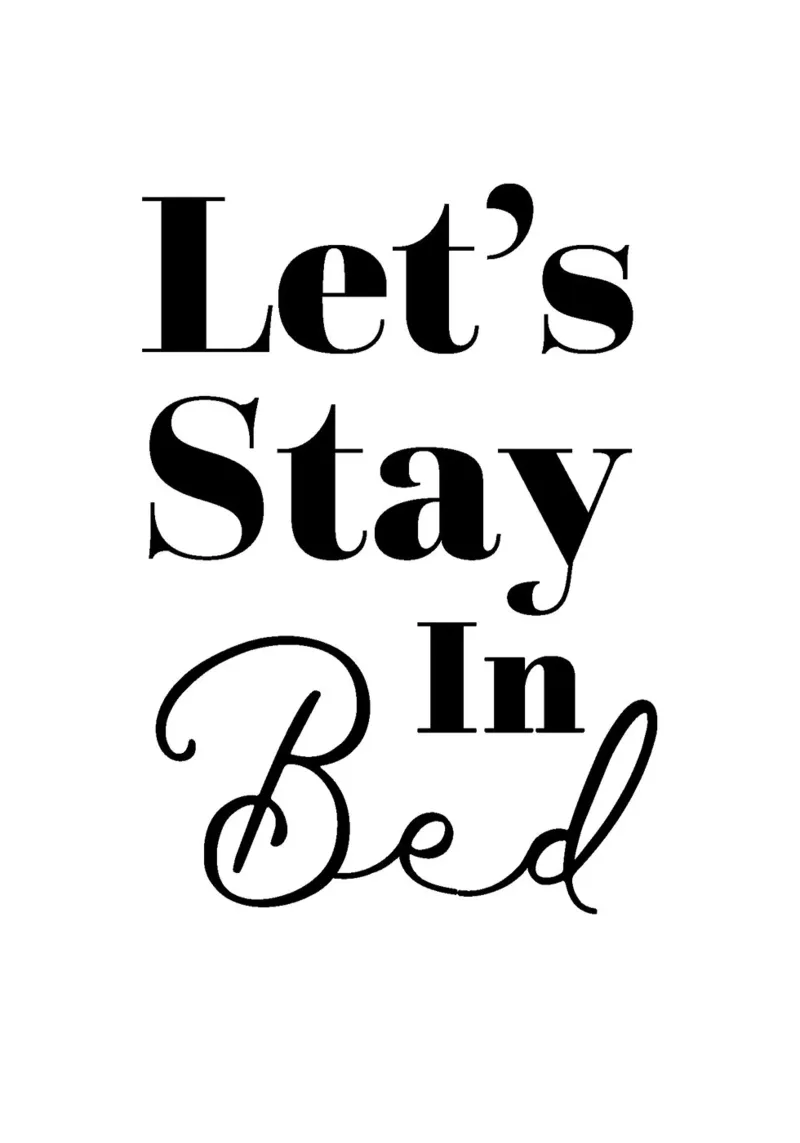 Let's Stay In Bed carta hahnemühle da WORD & WONDER