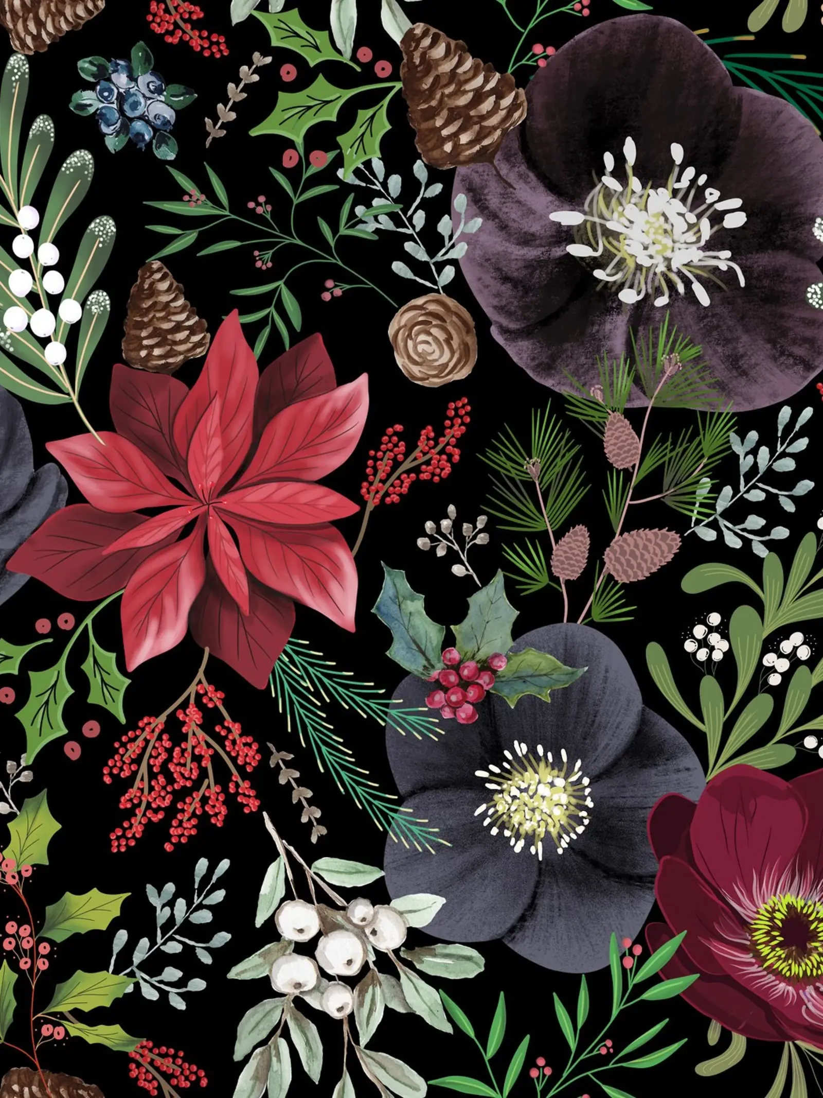 Christmas Maximalist pellicola backlit da anisillustration