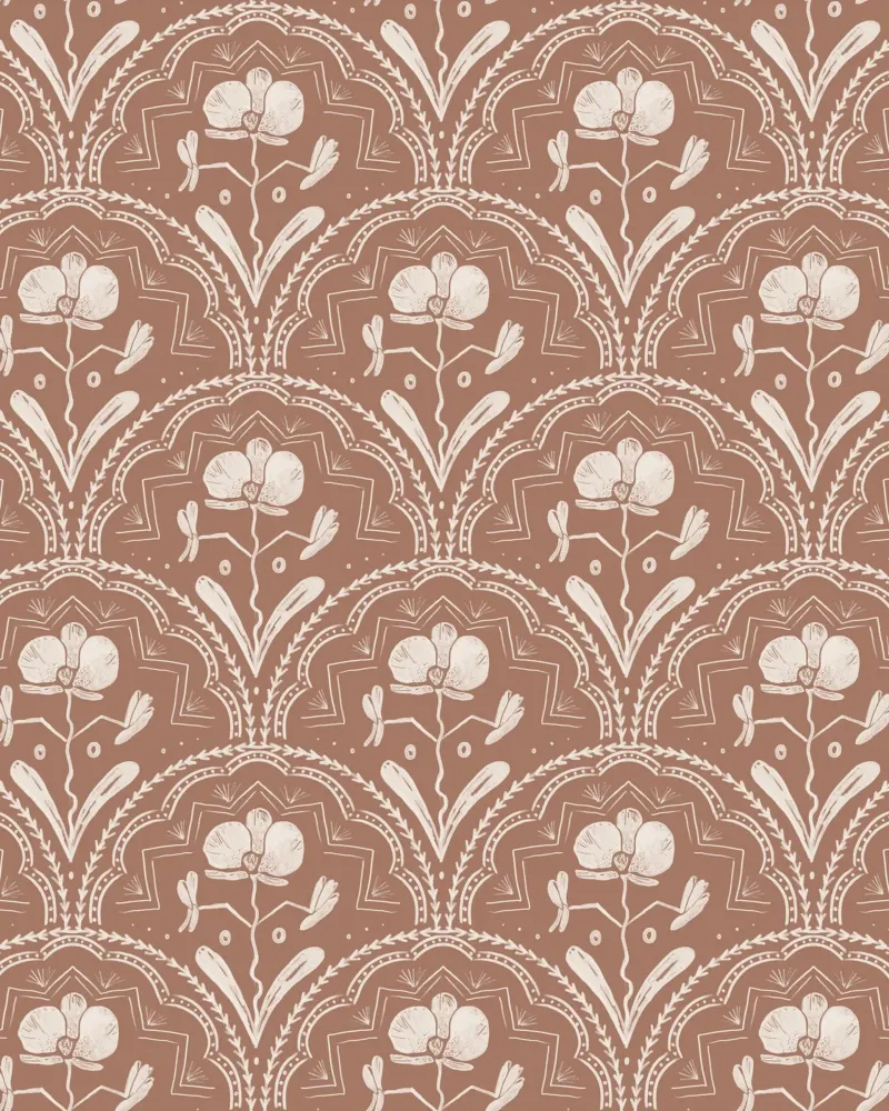 Orchid Tiles - Mocha Mousse pellicola backlit da anisillustration