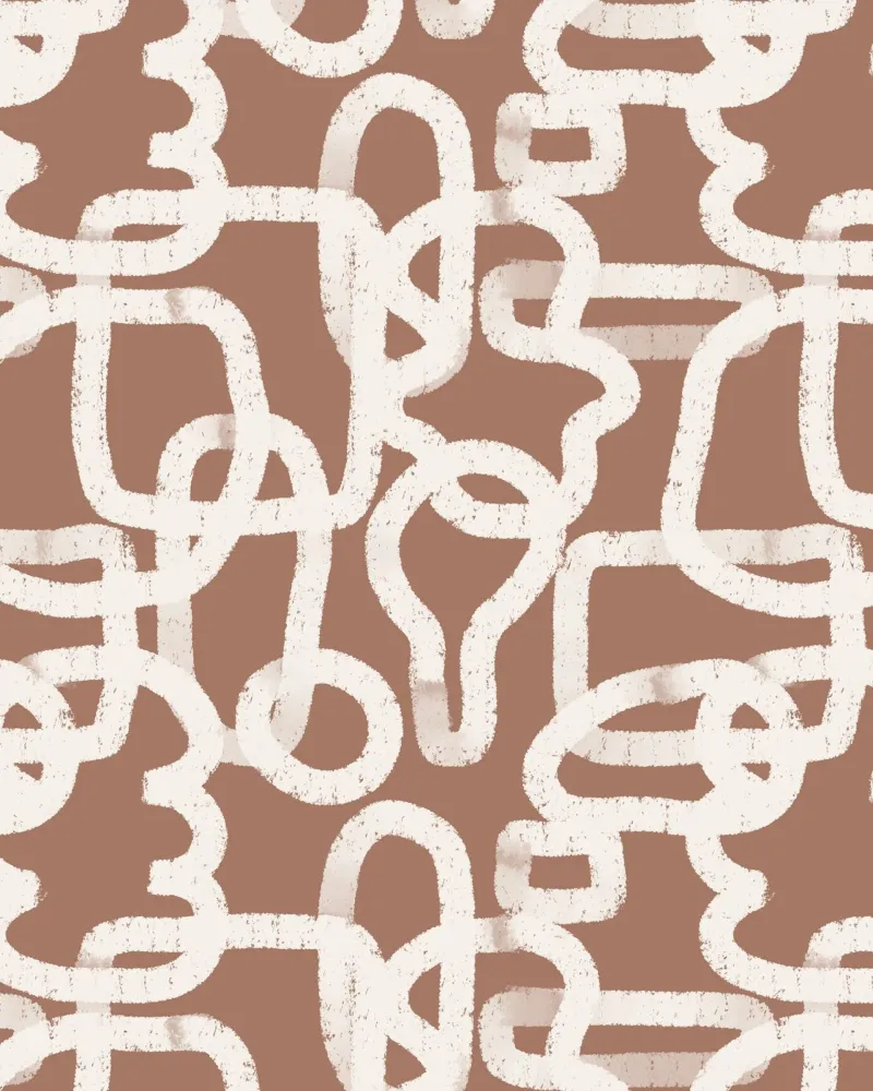 Geometric Doodles Mocha Mousse pellicola backlit da anisillustration