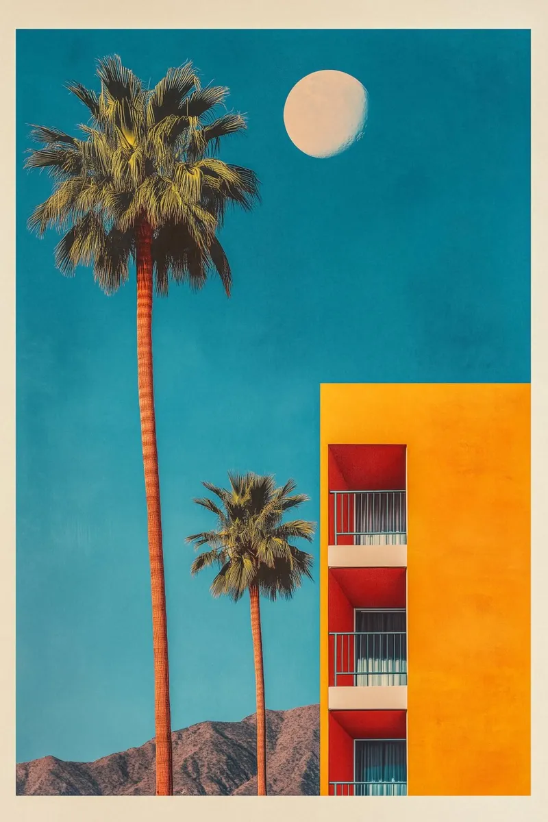Appartamento Palm Springs Nostalgie pellicola backlit da Carinaprint
