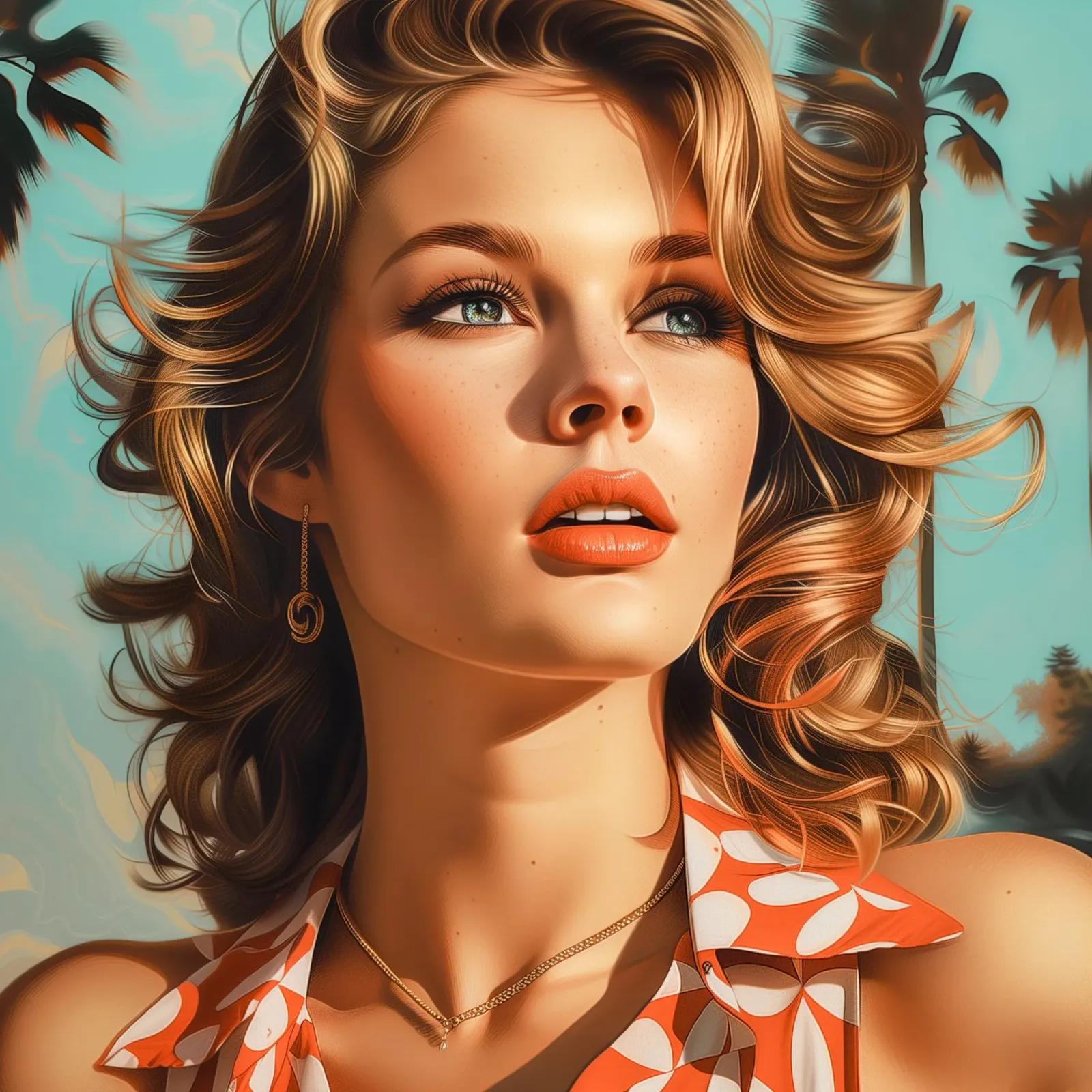California sweet Girl acrylic glass by Carinaprint