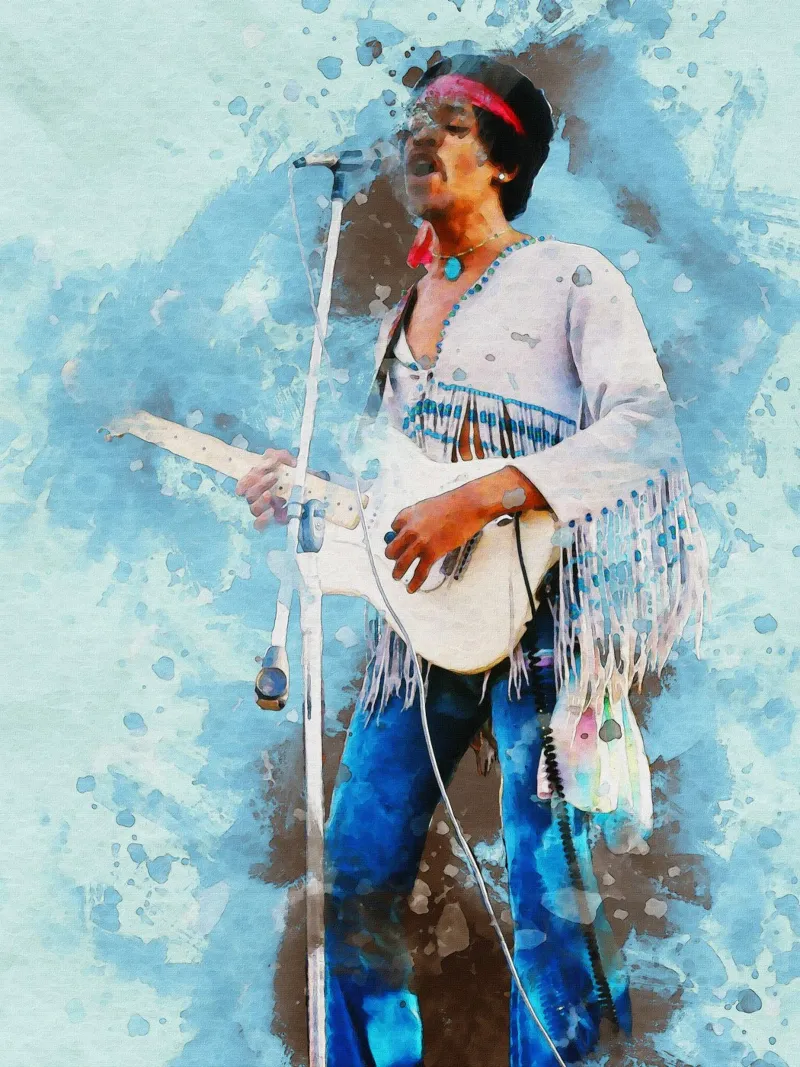 Sbaffo di Jimi Hendrix pellicola backlit da Gunawan Rb