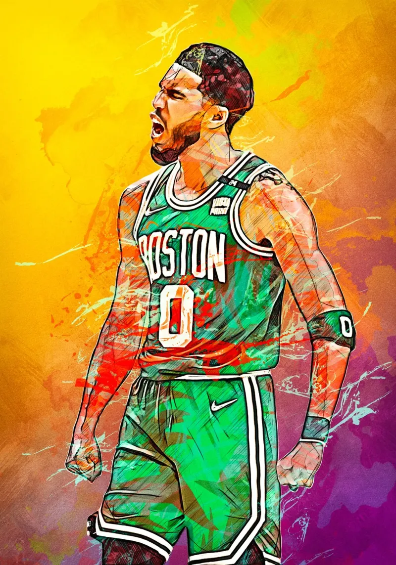 Jayson Tatum Boston Celtics pellicola backlit da tenten