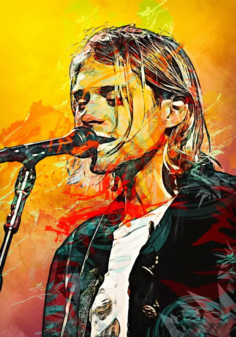 Kurt Cobain pellicola backlit da tenten