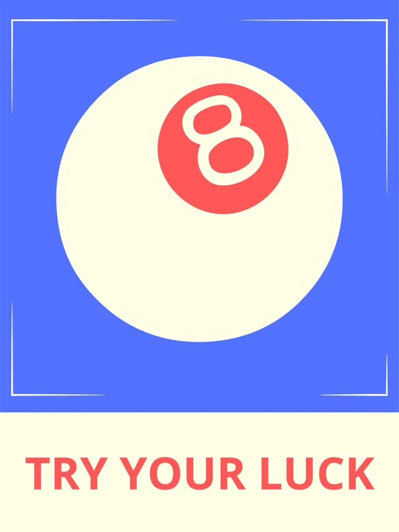 TRY YOUR LUCK poster con telaio in plastica da ramosashop