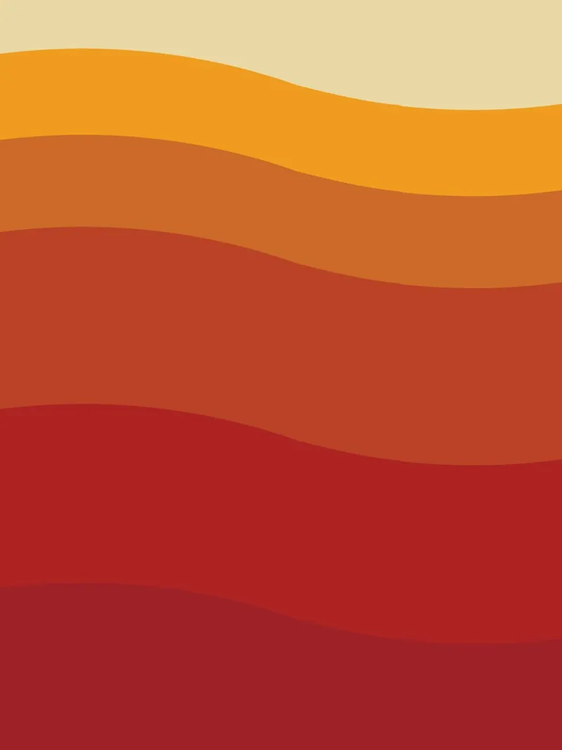 Wave orange sunset canvas with Floater frame by galihstudio