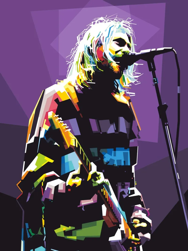 Il grunge non muore mai poster con telaio in alluminio da Alkahfsmart