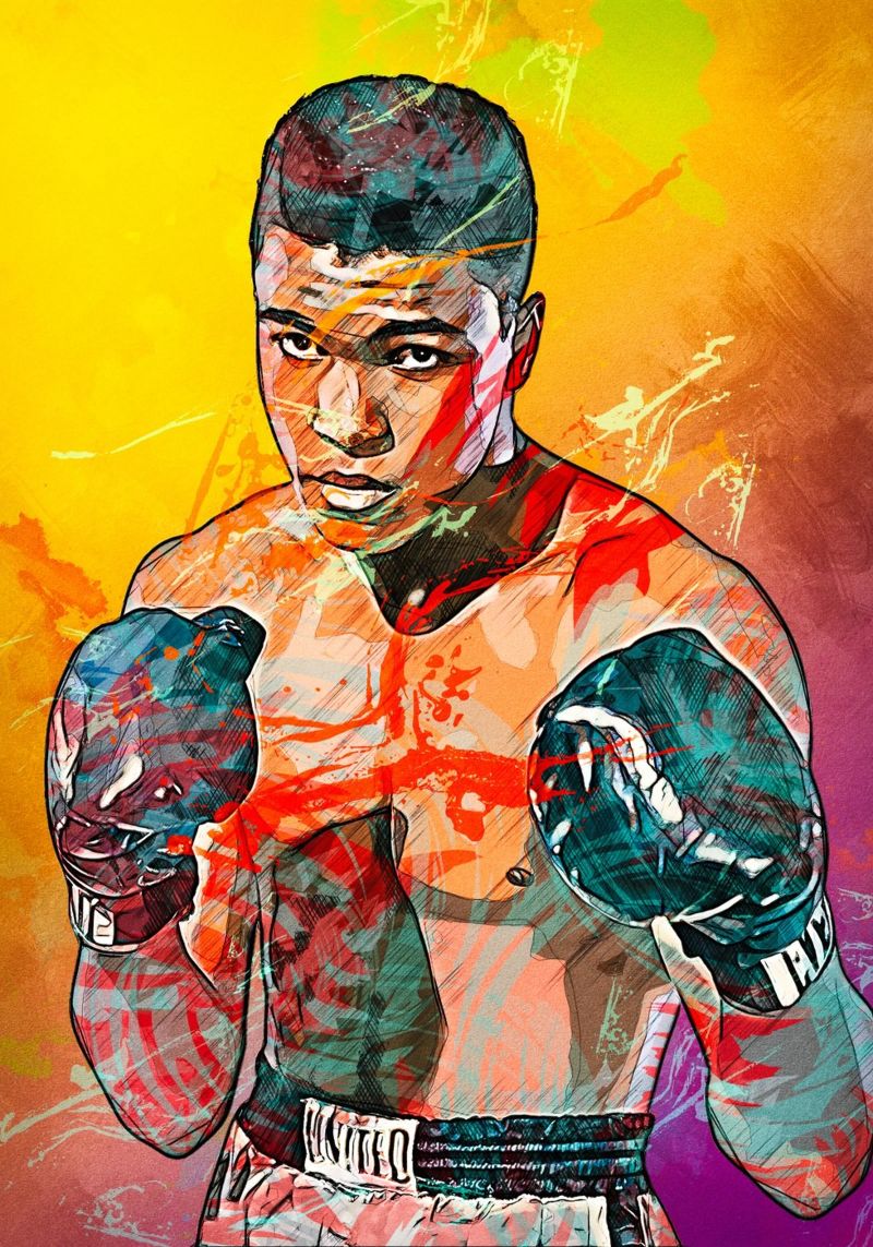 mohammad ali poster by tenten
