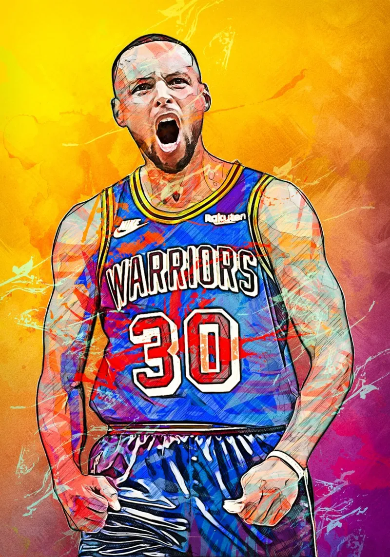 Stephen Curry Golden State Warriors pellicola backlit da tenten