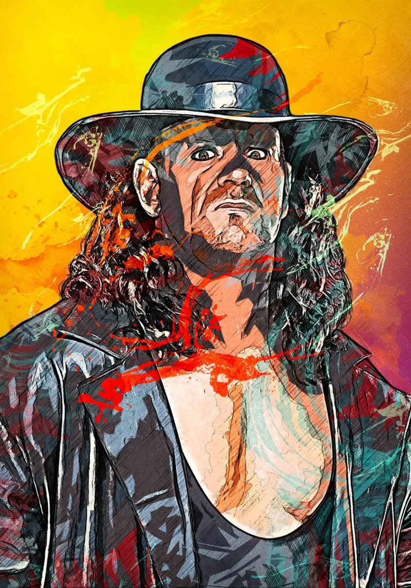 The Undertaker WWE poster con telaio in alluminio da tenten