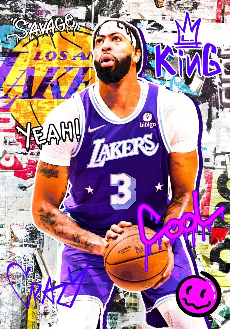 Anthony Davis  LA Lakers 1 pellicola backlit da tenten