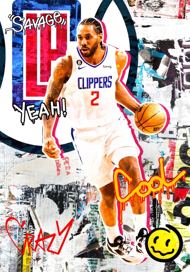 Kawhi Leonard LA Clippers 1 pellicola backlit da tenten