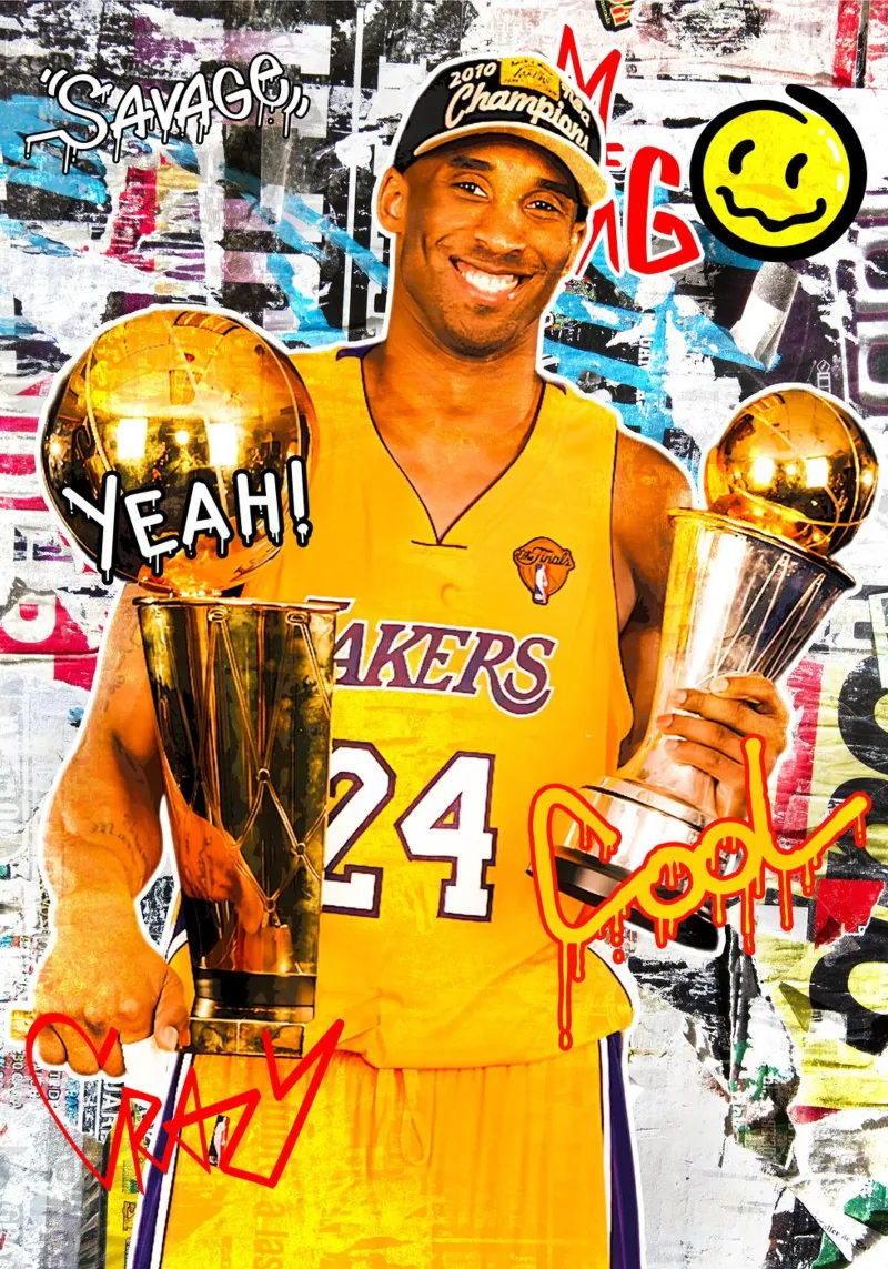 Kobe Bryant LA Lakers 3 pellicola backlit da tenten
