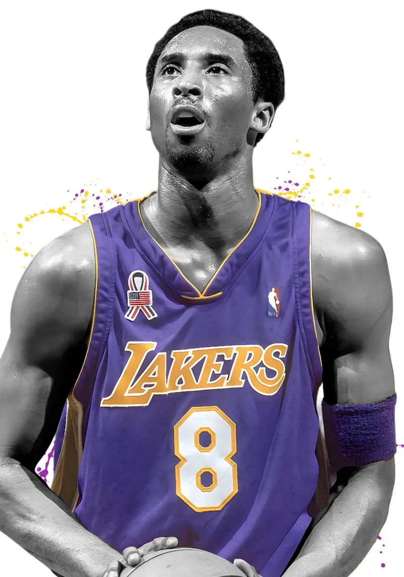 Kobe Bryant LA Lakers 4 pellicola backlit da tenten