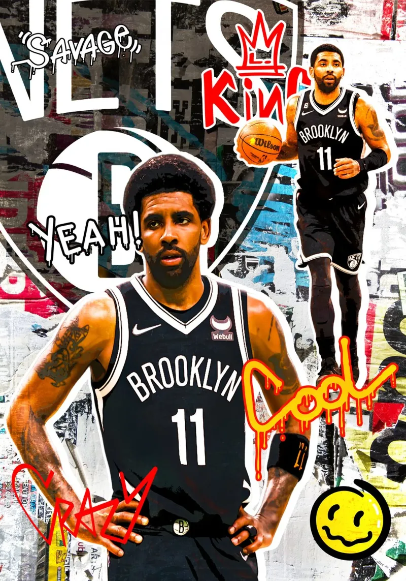 Kyrie Irving Brooklyn Nets 2 pellicola backlit da tenten