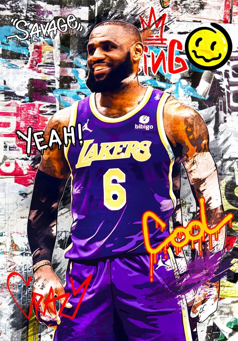 Lebron James LA Lakers 2 pellicola backlit da tenten