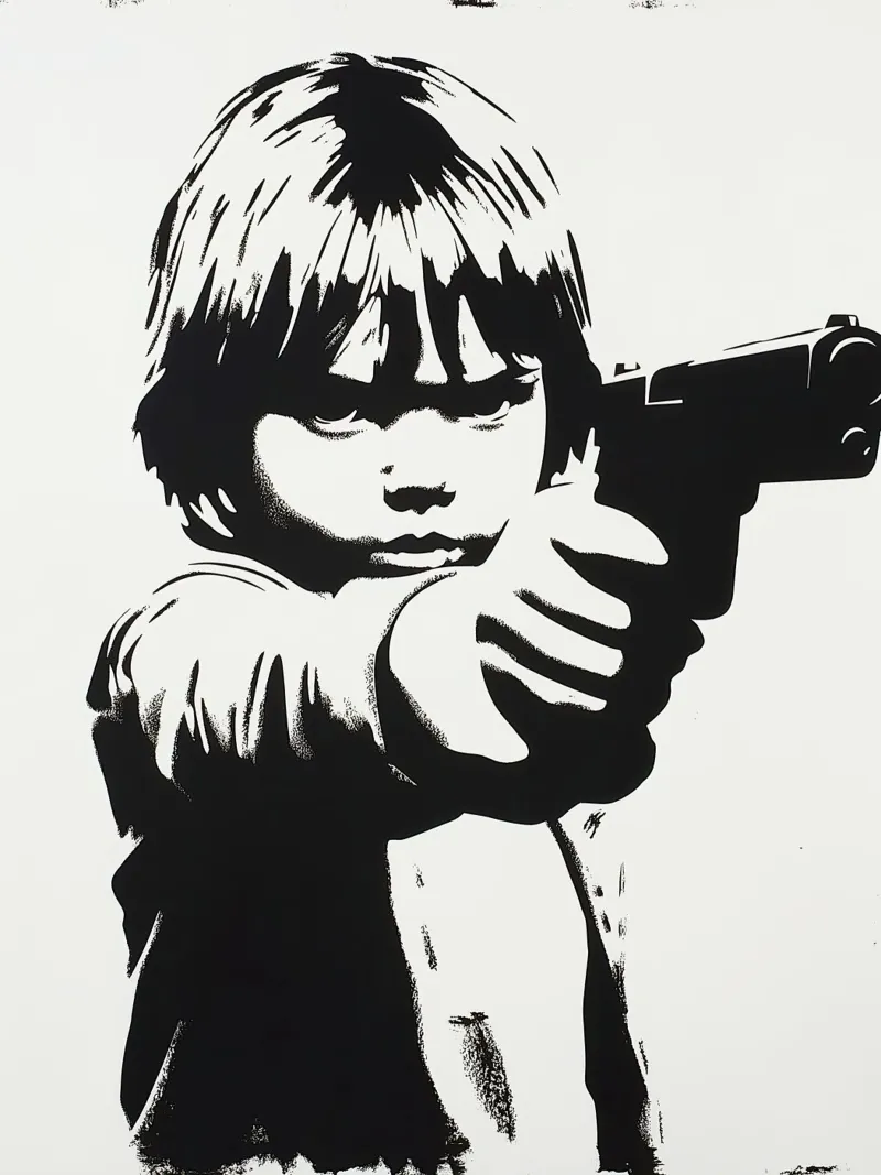 Violence poster con telaio in legno da Art Center