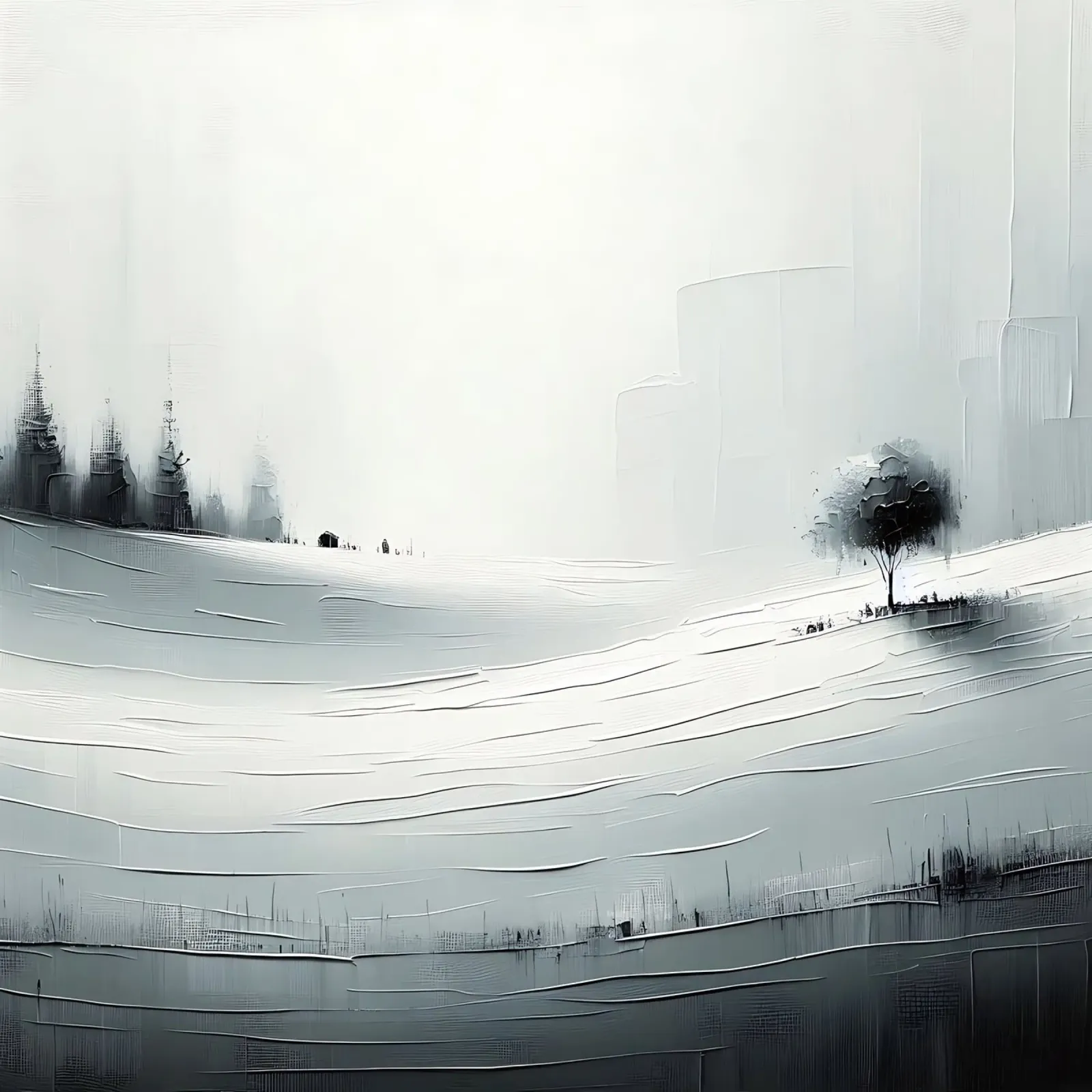 Paesaggio innevato con albero pellicola backlit da nomad